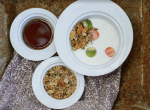 Breakfast at the yoga retreat